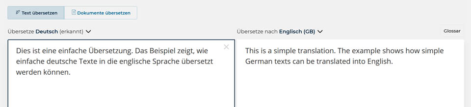 Deutsch-Englisch online übersetzen