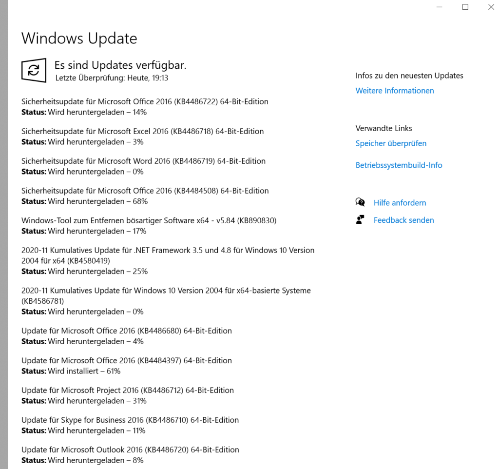 Windows Update Einstellungen