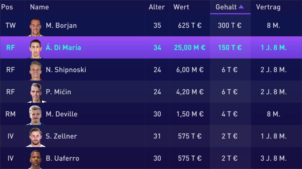 Fifa-Karriere: Spieler wechselt nicht – zu hohes Gehalt 11 Fifa-Karriere Spieler wechselt nicht – zu hohes Gehalt5