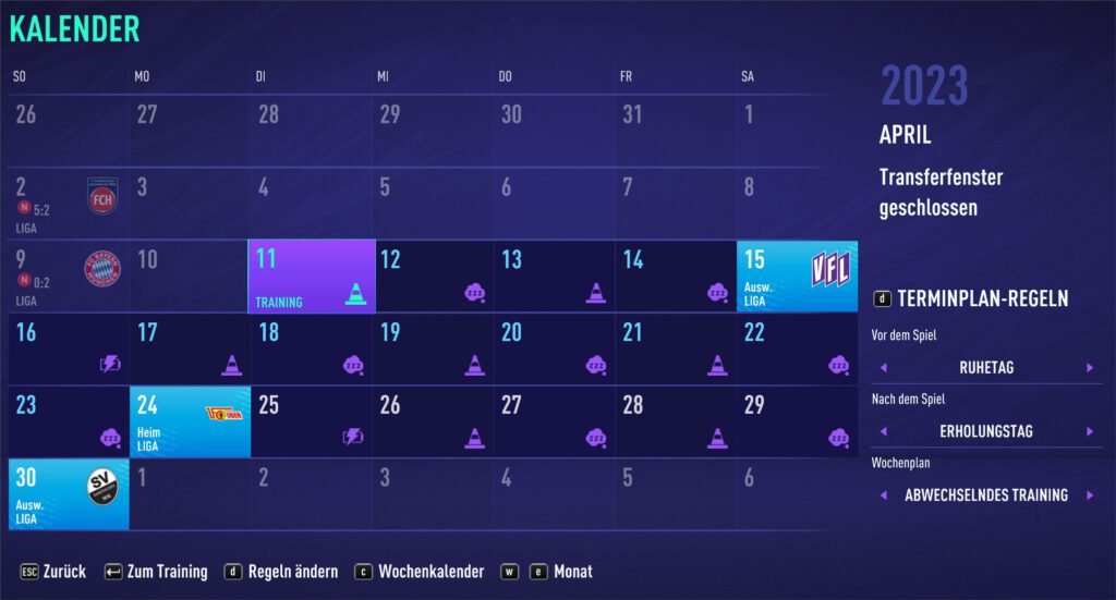 Fifa-Karriere – Ausdauer3