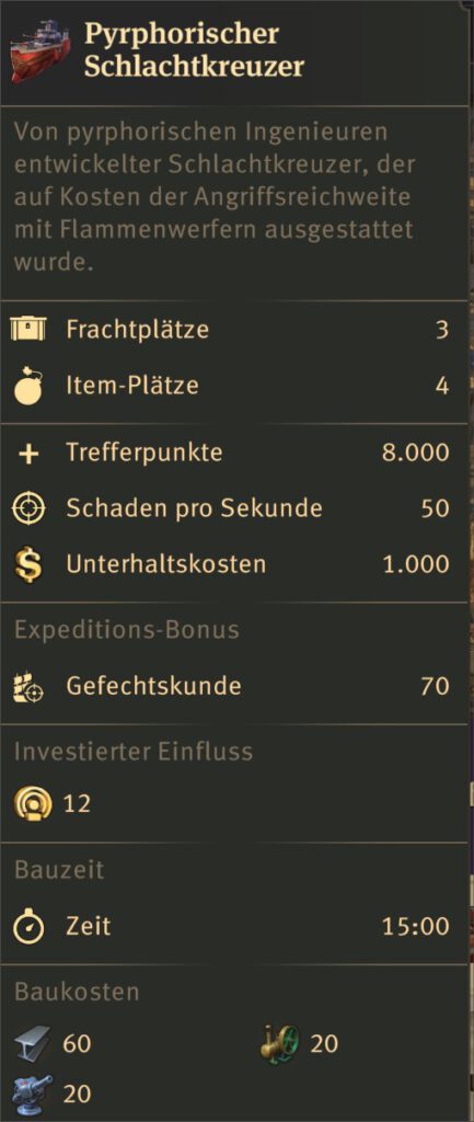 Anno 1800: Pyrphorischer Schlachtkreuzer bauen – so geht’s 8 Anno 1800 Pyrphorischer Schlachtkreuzer bauen – so geht’s!2