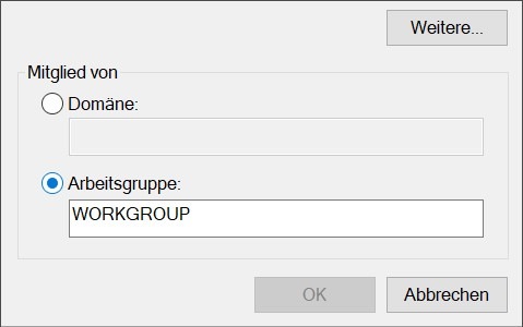 Windows: Arbeitsgruppennamen ändern – Lösung 3 Windows10 Arbeitsgruppennamen ändern – Lösung
