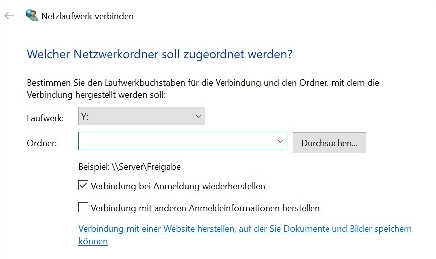 Windows 10 Netzlaufwerk verbinden und trennen – Lösung1