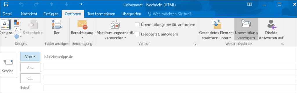 E-Mail zeitverzögert senden – Lösung 4 Email zeitverzögert senden – Lösung