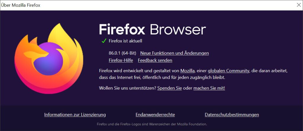 Firefox und Chrome aktualisieren Lösung2