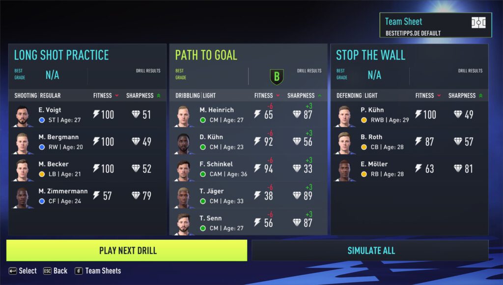 Fifa 22 Training im Karrieremodus – die besten Tipps