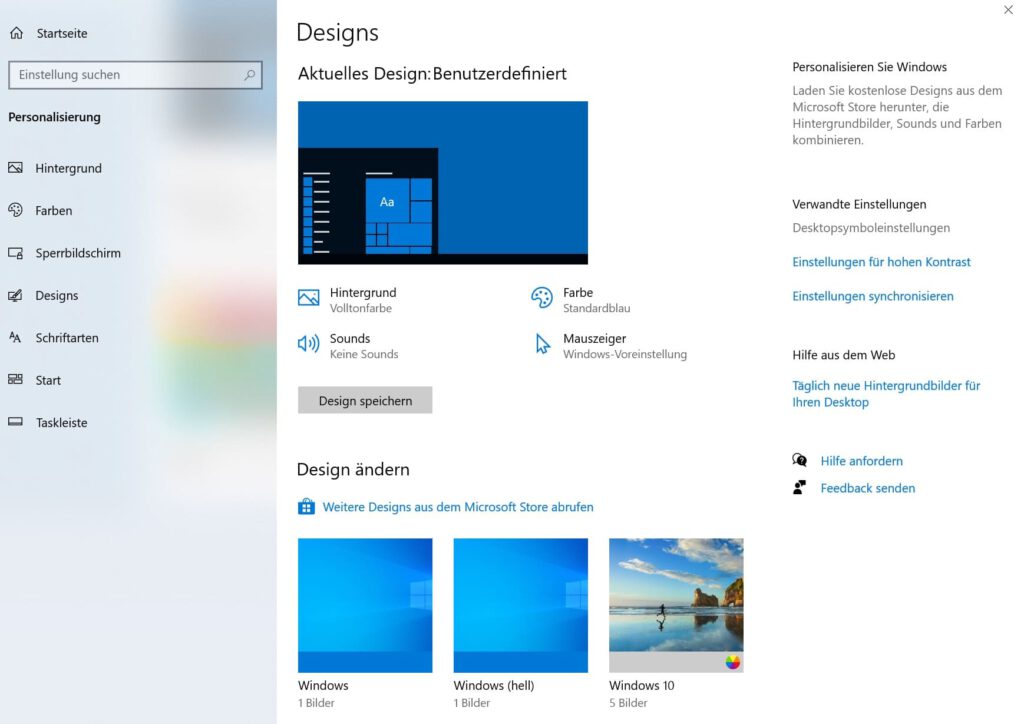 Windows Desktopsymbol Dieser PC weg – Lösung1
