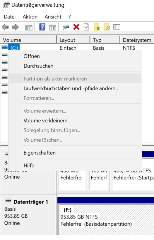 Windows 10 Laufwerkbuchstaben ändern