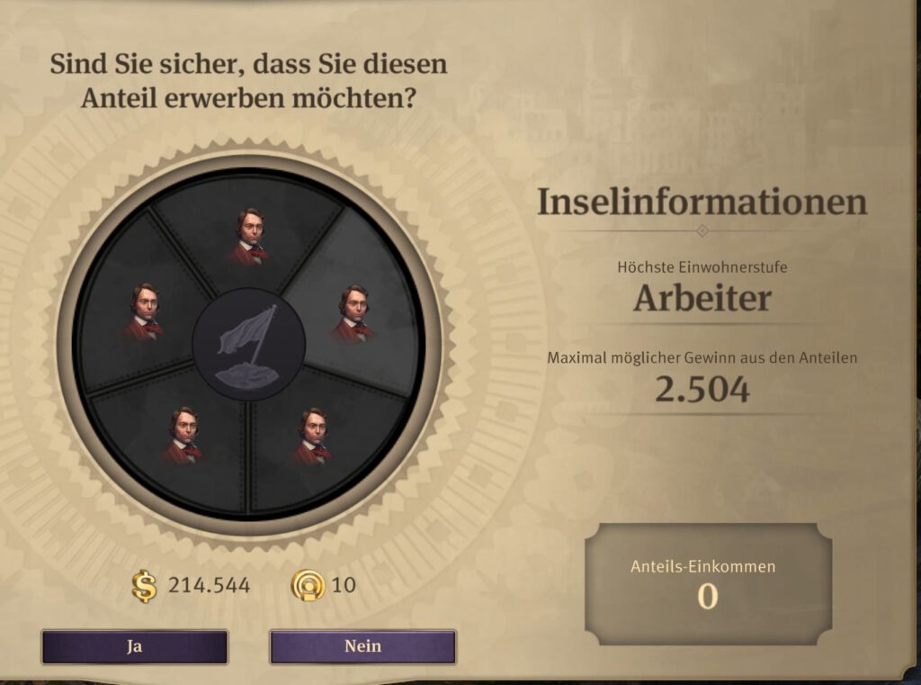 Anno 1800: Insel übernehmen und Anteile kaufen – Vorgehensweise 6 Anno 1800 Insel übernehmen und Anteile kaufen – Vorgehensweise2
