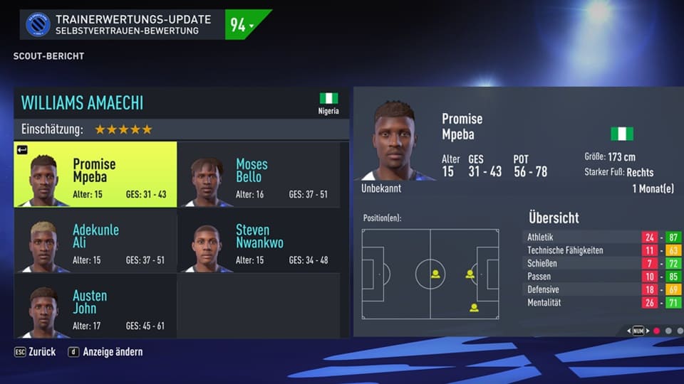 Fifa 22 Trainerbewertungs-Update – Selbstvertrauen-Bewertung beeinflussen