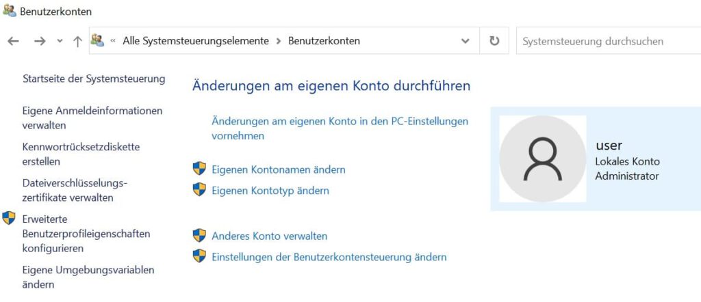 Windows 10: Mit 2 Benutzern anmelden – Konten ändern 4 Windows 10 2 Anmeldekonten – Konten ändern1