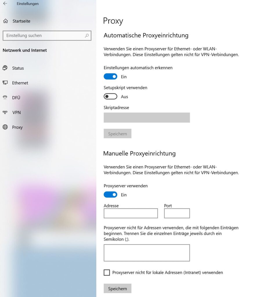 Windows 10 Anonym surfen - Proxyserver einrichten