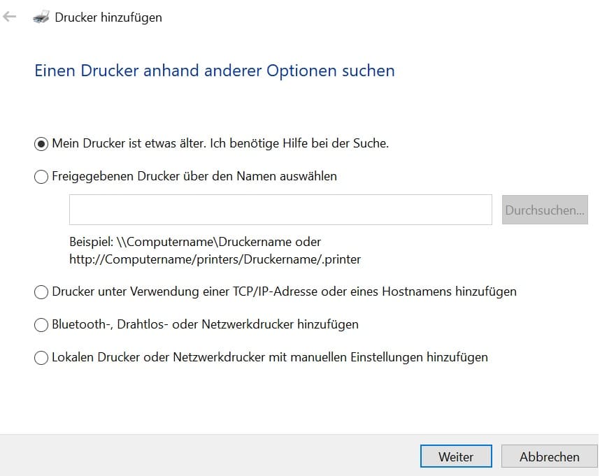 Windows 10 findet Drucker nicht – Lösung1