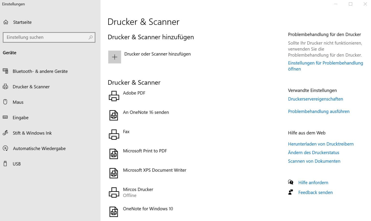 Windows 10 findet Drucker nicht Lösung