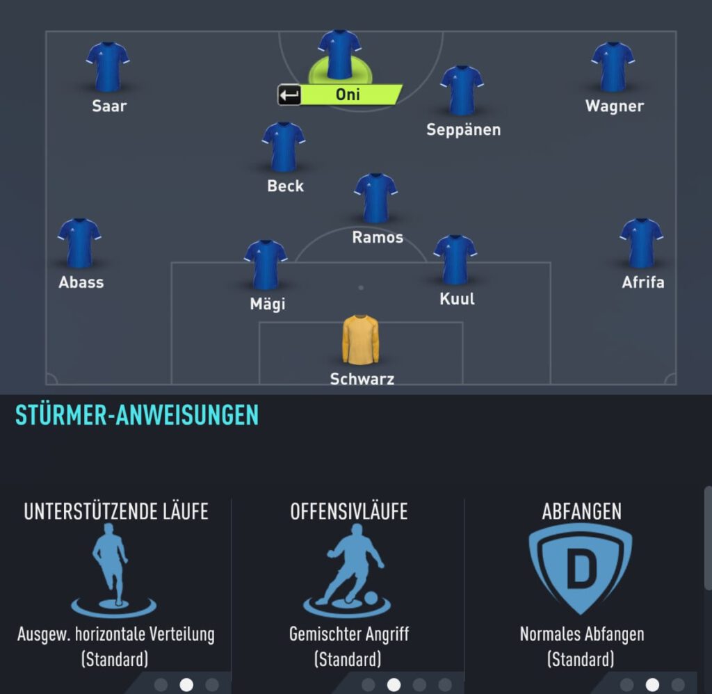 Fifa 22 Karriere Aufstellung optimieren – Teamstrategie anpassen4