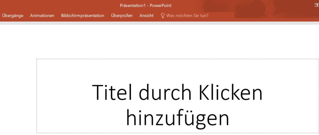 PowerPoint-Menüleiste weg Menüband verschwunden – Lösung1