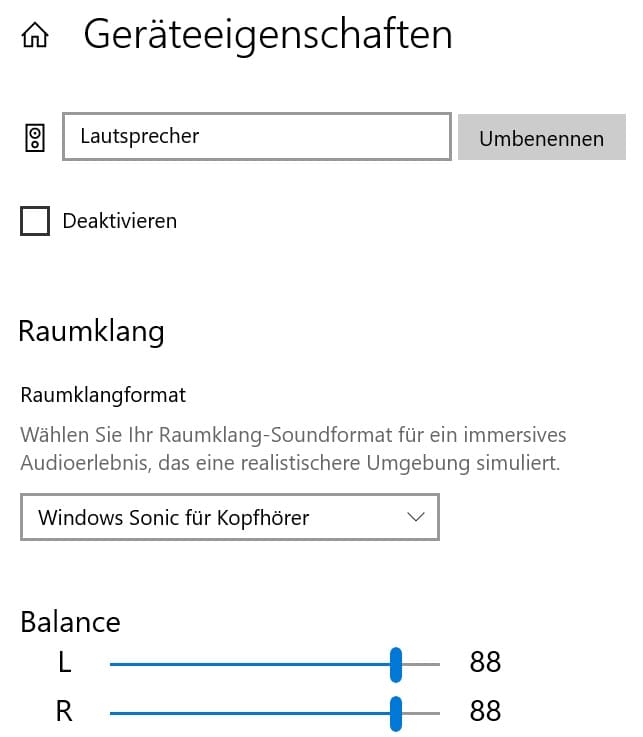 Windows 10 Sound-Balance einstellen Sound ändern1