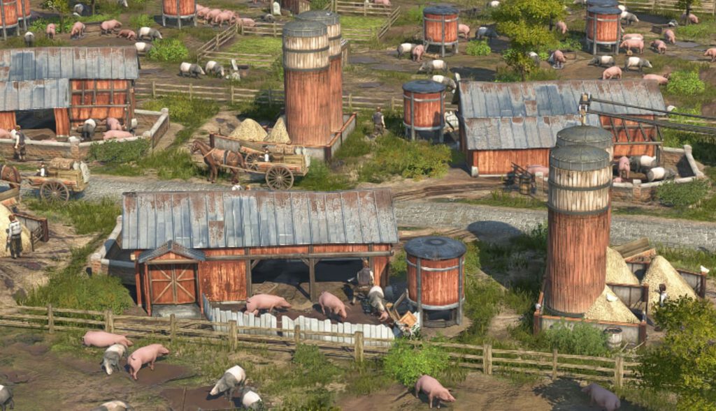 Anno 1800 Optimale Schweineproduktion – Schweinezucht durch Silos verbessern1