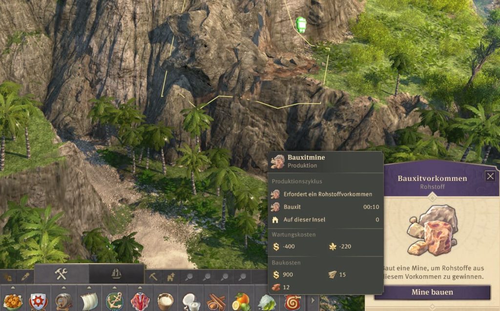 Anno 1800 Bauxit effizient abbauen – Erz fördern in der Neuen Welt