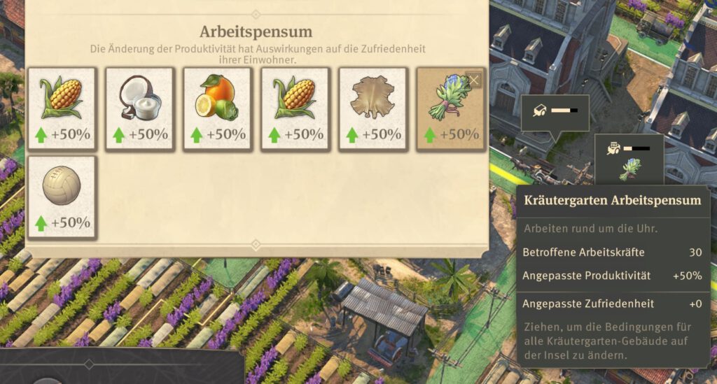 Anno 1800 Kräutergarten auf Manola optimieren – Items und erste Schritte