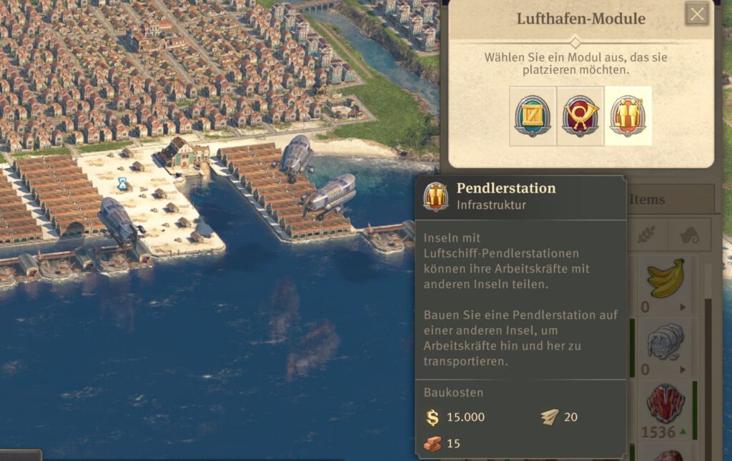 Anno 1800 Pendlerkai in der Neuen Welt – Arbeitskräfte per Lufthafen verteilen