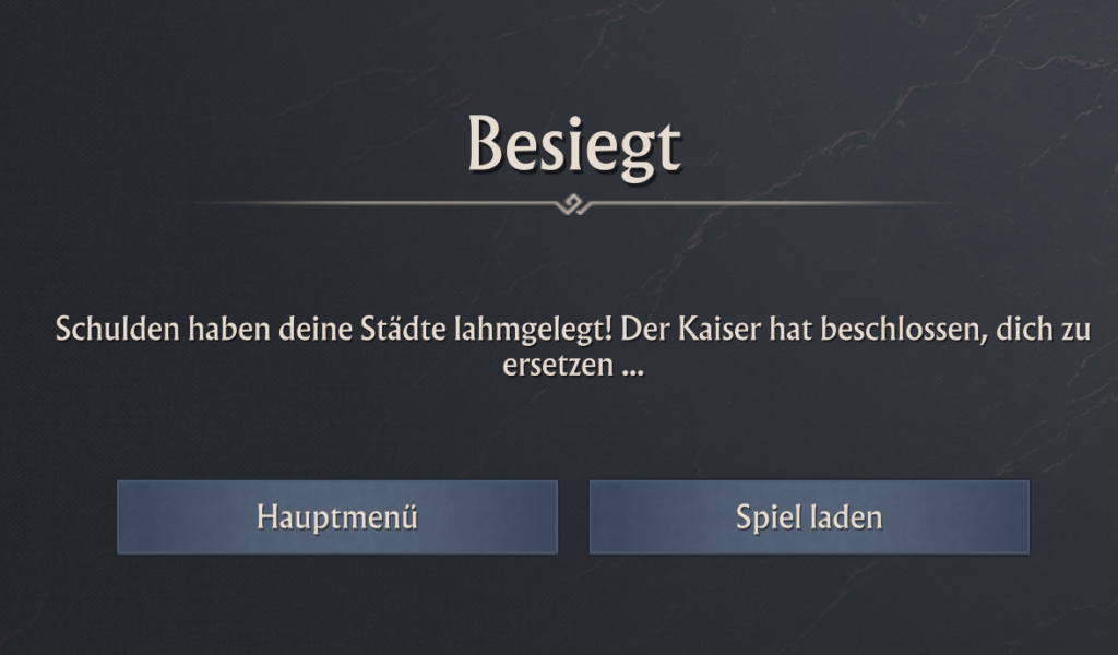 Anno 117: Besiegt - Schulden haben deine Städte lahmgelegt - Lösung und Hilfe 3 image 1